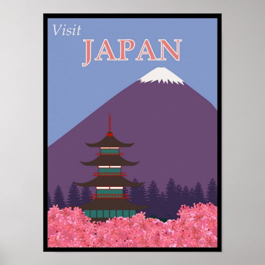 Visite vintage Japan Travel Poster (Devant)