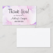 Visite Vinyle Carte de remerciements (Devant / Derrière)