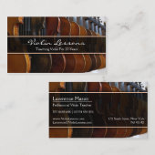 Visite Violon cool / Photographie violoniste - Carte de v (Devant / Derrière)