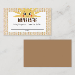 Visite Voici la carte Raffle de couche de Baby shower Sun