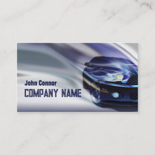 Visite Voiture Blue Mustang Dans La Carte De Mouvement Gr