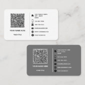 Visite Vos informations d'analyse de code QR Carte de vis (Devant / Derrière)