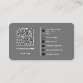 Visite Vos informations d'analyse de code QR Carte de vis (Dos)
