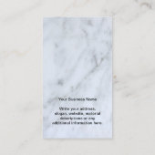 Visite Votre carte d'affichage de Marbre blanc de logo (Dos)