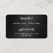 Visite Votre carte de crédit Logo Black Confetti (Dos)