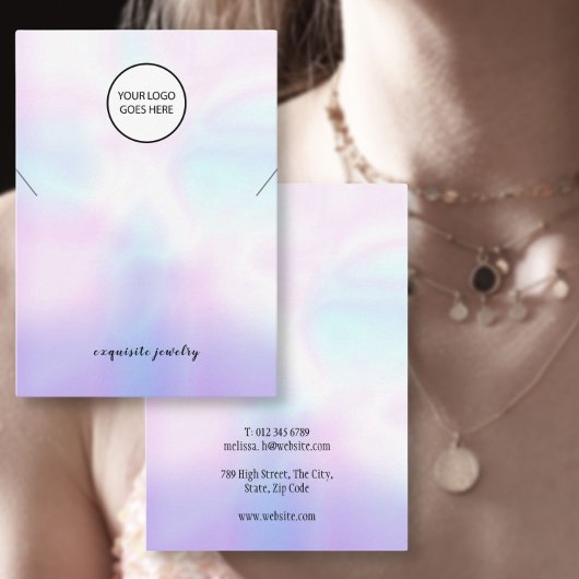 Visite Votre carte de présentation de collier iridescent