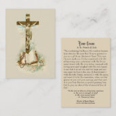 Visite Votre carte sainte croisée de St Francis de Sales (Devant / Derrière)