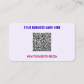 Visite Votre code QR Informations textuelles Carte de vis (Dos)