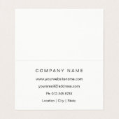 Visite Votre logo professionnel blanc plié Carte de visit (Intérieur déplié)