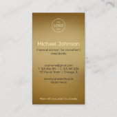 Visite Votre propre conseiller financier photo Carte de v (Dos)