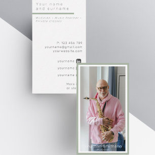 Visite Votre propre musicien photo saxophoniste Carte de 