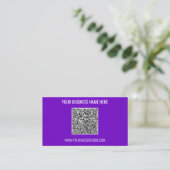 Visite Votre QR Code Scan Info Name Site Web Carte de vis (Debout devant)