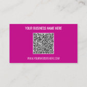 Visite Votre QR Code Scan Info Name Site Web Carte de vis (Dos)