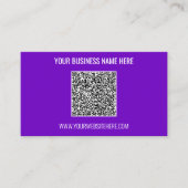 Visite Votre QR Code Scan Info Name Site Web Carte de vis (Devant)