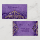Visite Wedding planner antique P de vert-de-gris de carte (Devant / Derrière)