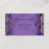 Visite Wedding planner antique P de vert-de-gris de carte (Dos)