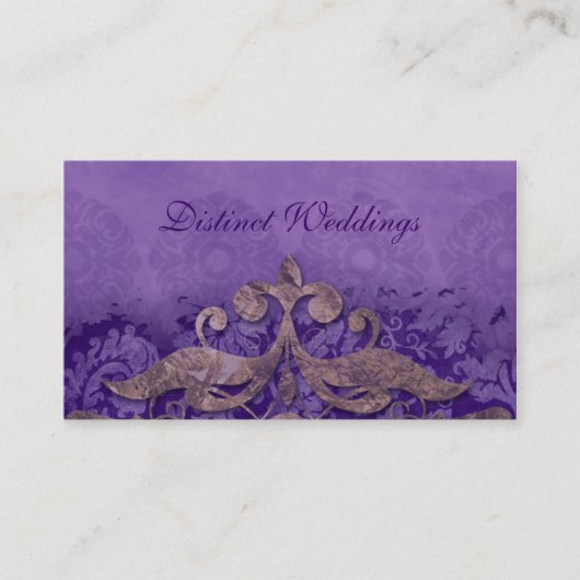 Visite Wedding planner antique P de vert-de-gris de carte (Devant)
