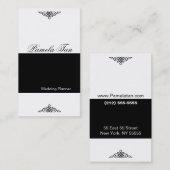 Visite Wedding planner blanc noir de BW 10 de carte de (Devant / Derrière)