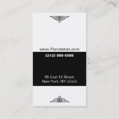 Visite Wedding planner blanc noir de BW 10 de carte de (Dos)