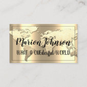 Visite World Globe Carte Agence de Voyage Gold Rose Gold (Devant)