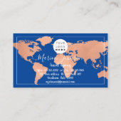 Visite World Globe Carte Agence de Voyage Rose de cuivre  (Dos)
