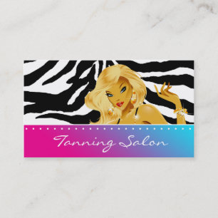 Visite Zèbre blond rose rouge de bronzage de carte de