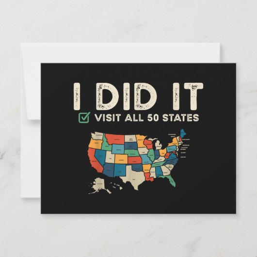 Visited All 50 US States - USA Map Travel - Visit (Voorkant)