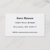 Visitekaartje (Achterkant)