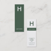 visitekaartje 003 - Stijlvol, groen / wit (Voorkant / Achterkant)