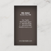 Visitekaartje 2 van de Onroerende goederen van de (Achterkant)