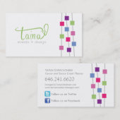 Visitekaartje Aangepaste partijplanner (Voorkant / Achterkant)