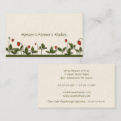 Visitekaartje aardbeien (Voorkant / Achterkant)