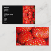 Visitekaartje aardbeien (Voorkant / Achterkant)