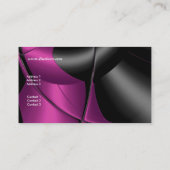 Visitekaartje Abstracte Roze Curve (Achterkant)