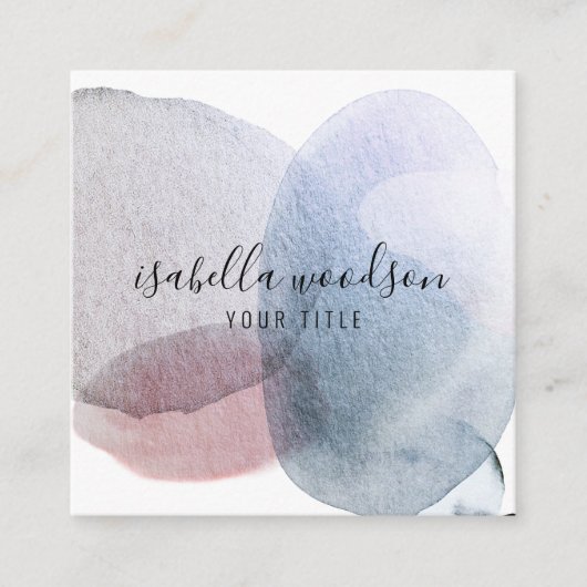 Visitekaartje abstracte Waterverf (Voorkant)