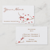 Visitekaartje amandelbloemen (Voorkant / Achterkant)