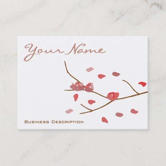 Visitekaartje amandelbloemen (Voorkant)