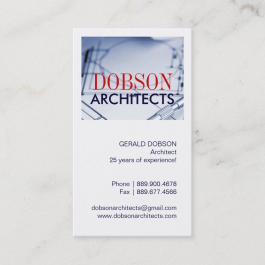 Visitekaartje architect (Voorkant)