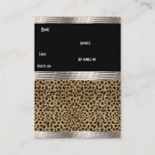 Visitekaartje Art Deco Black Leopard Skin (Achterkant)