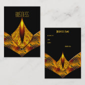 Visitekaartje Art Deco Geel (Voorkant / Achterkant)