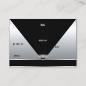 Visitekaartje Art Deco Zwart Zilver (Achterkant)