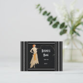 Visitekaartje Art Nouveau Deco Mode Elegant (Staand voorkant)