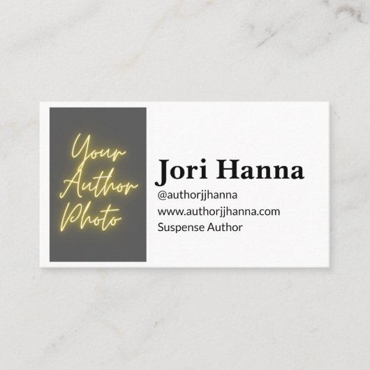  Visitekaartje auteur (Voorkant)