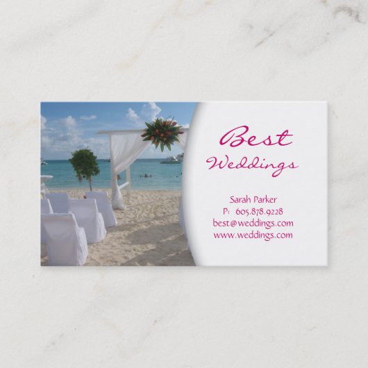 Visitekaartje Beach Wedding Planner (Voorkant)