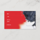 Visitekaartje Beauty Rood Zwart Wit (Achterkant)