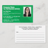 Visitekaartje belastingvoorbereiding (Preparer) fo (Voorkant / Achterkant)