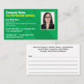 Visitekaartje belastingvoorbereiding (Preparer) fo (Voorkant / Achterkant)