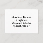 Visitekaartje Berglandschap (Achterkant)