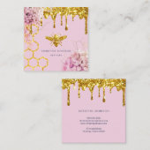 visitekaartje bij en bloemen (Voorkant / Achterkant)