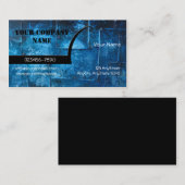 Visitekaartje Blauw Metaal Bord (Voorkant / Achterkant)